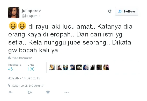 Jupe baru saja dirauk bule kaya di Eropa? © Twitter/juliaperrez