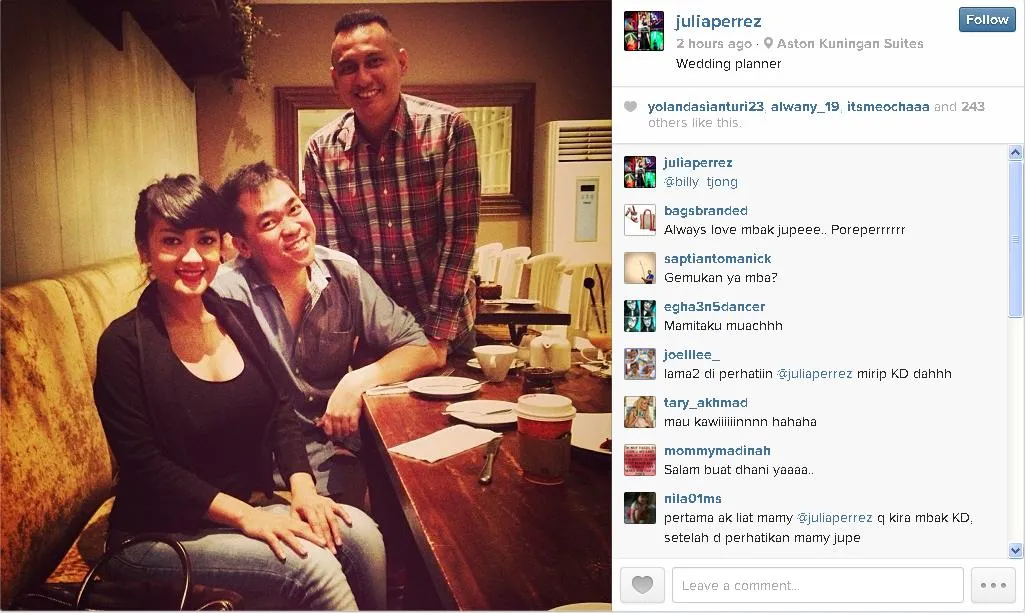 Jupe bersama sang wedding planner.