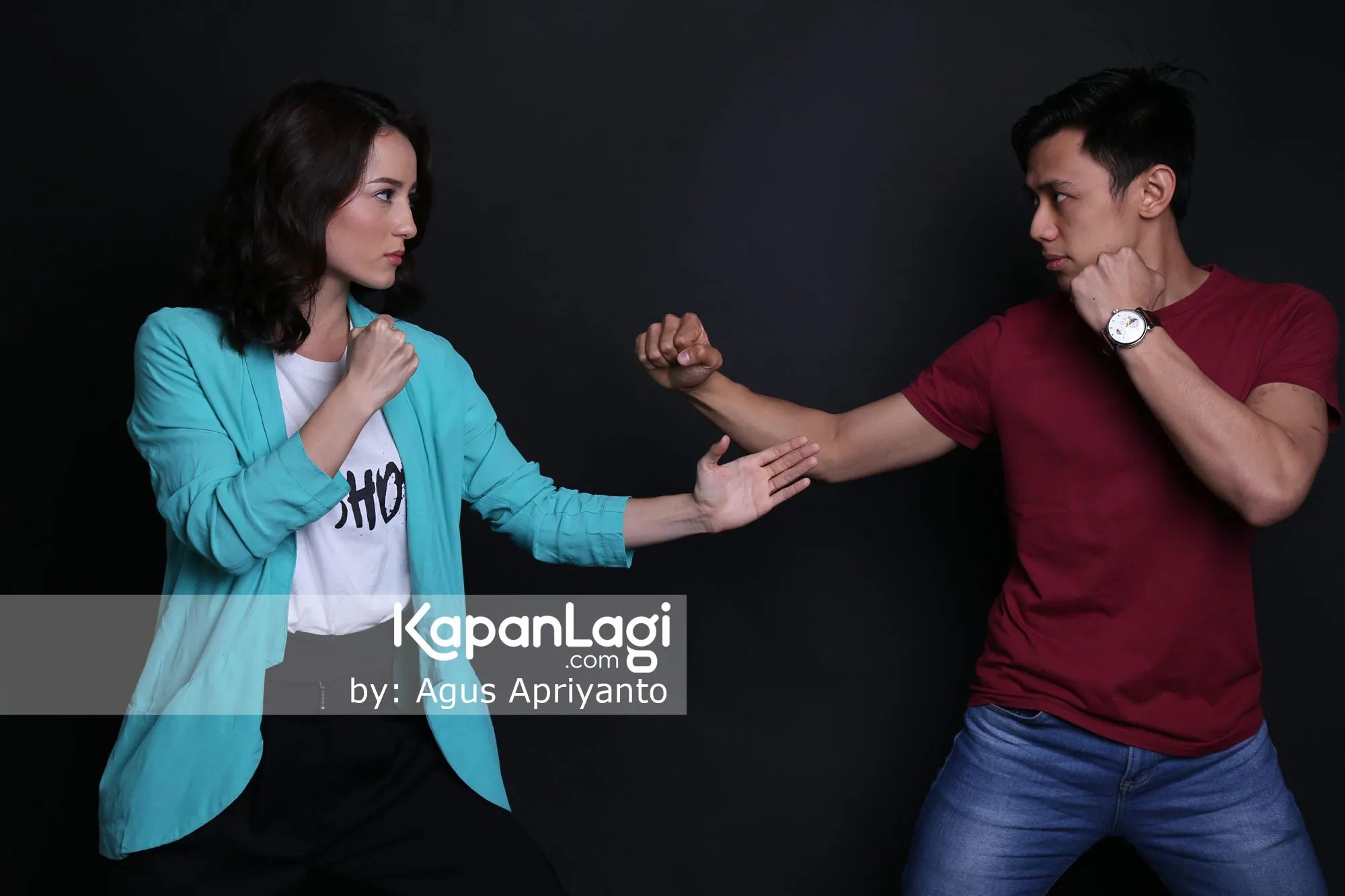 Terus berlatih membuat para aktor dan aktris semakin paham untuk meminimalisir cedera © KapanLagi.com/Agus Apriyanto