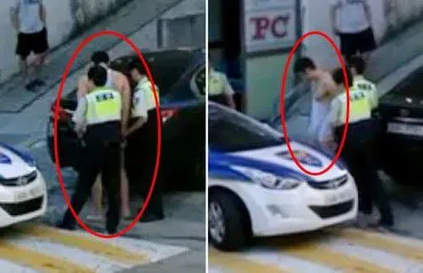 Julien Kang saat diamankan polisi karena mabuk di jalanan Gangnam @allkpop.com