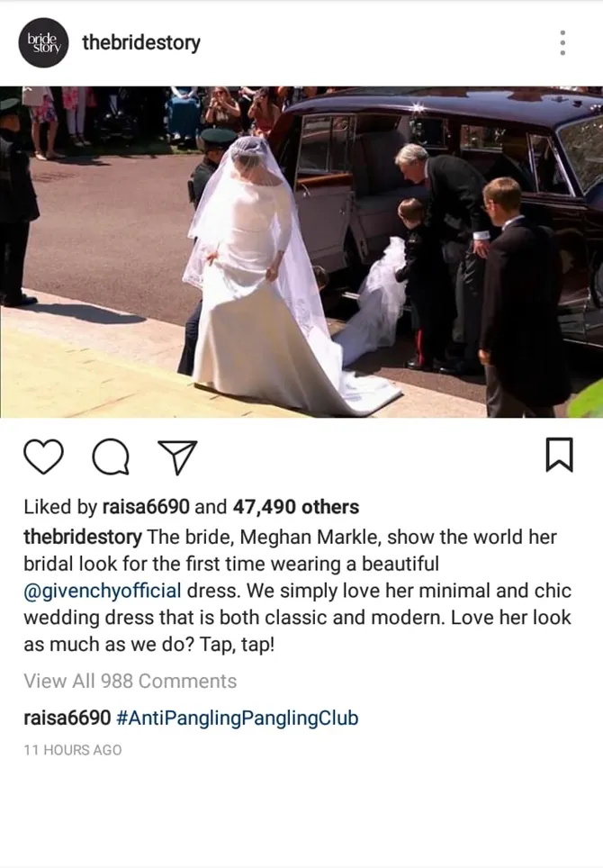 Raisa berikan komentar yang sependapat dengan Meghan Markle (credit: instagram.com/thebridestory)