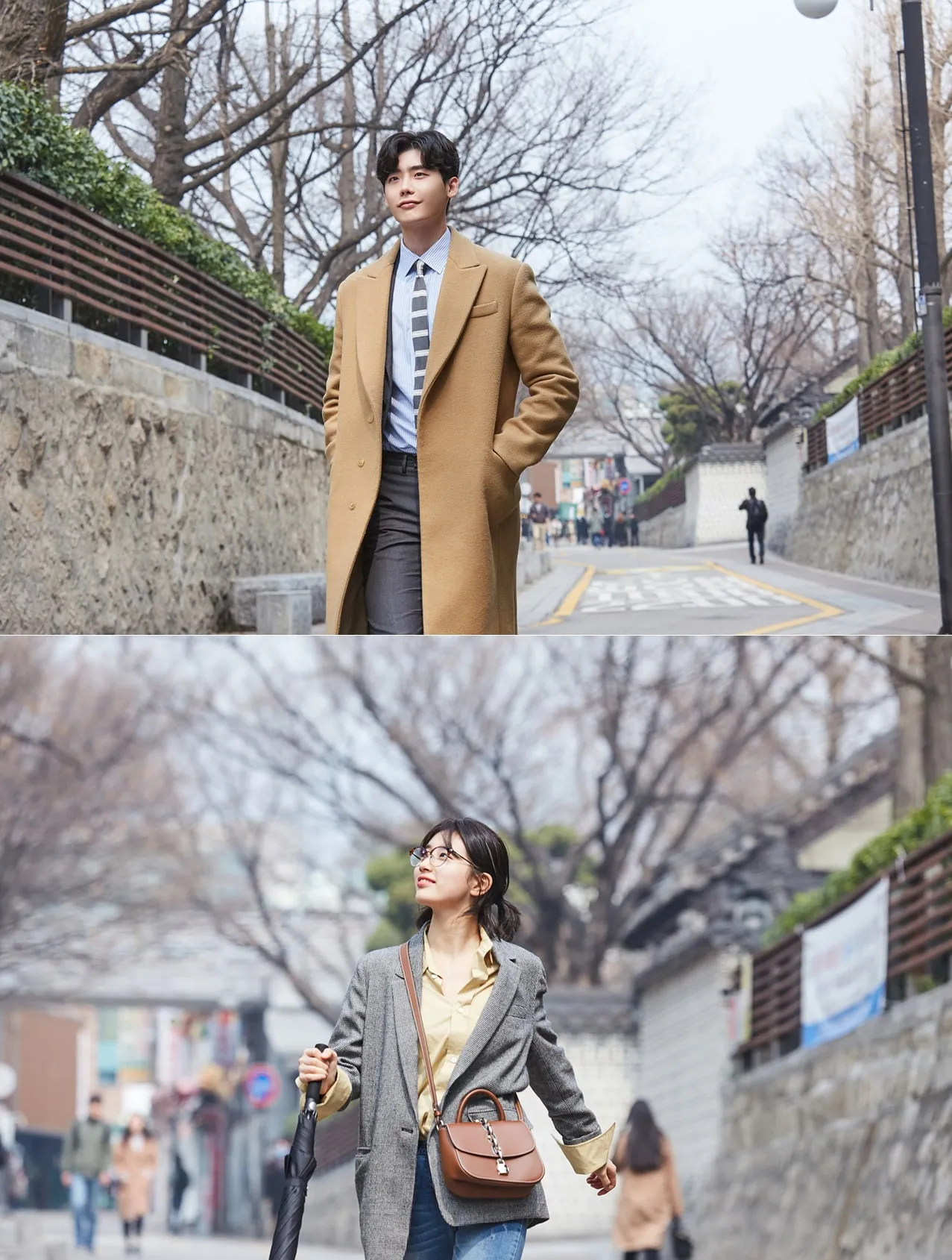 Jung Jae Chan dan Nam Hong Joo berjalan di tempat yang sama. © SBS
