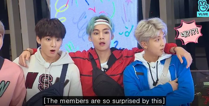 Jungkook, V, RM © Naver V Live