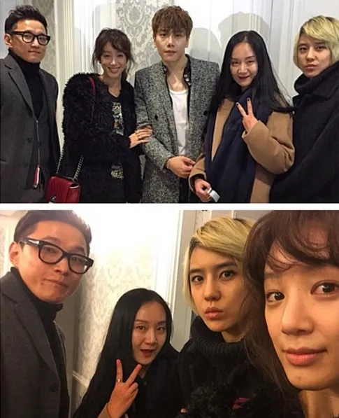 Jung Ryeo Won berpose di sebelah park Hyo Shin saat di backstage. © soompi.com
