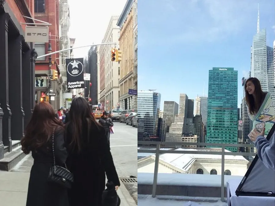 Jessica dan Krystal, serta Tiffany. Ketiganya saat ini di New York © Istimewa