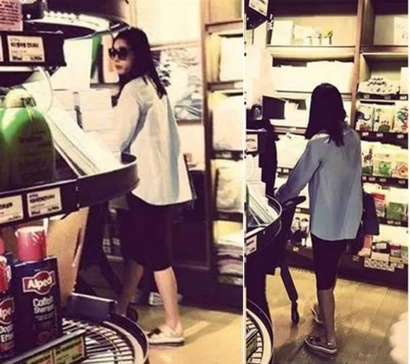 Foto Jun Ji Hyun saat belanja berhasil diambil salah seorang netizen dan diunggah ke medsos. ©toggle.sg