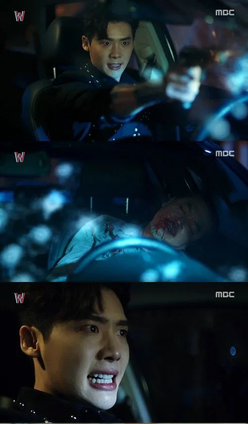 W Episode 12, Kang Chul berhasil menembak sang kriminal. ©hancinema.net