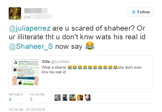 Jupe terus diserang oleh fans Shaheer. ©twitter