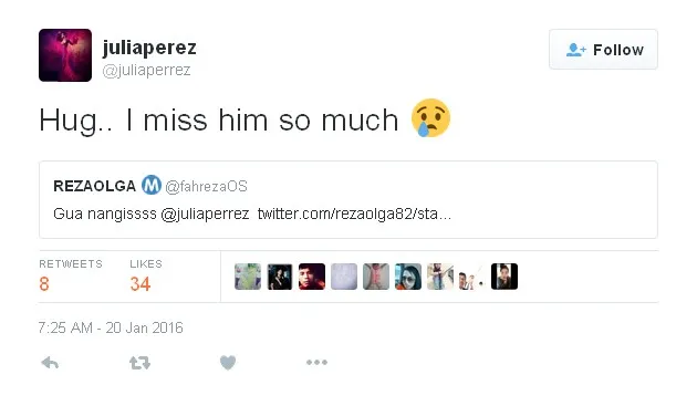 Jupe Kangen Kepada Olga © Twitter juliaperrez