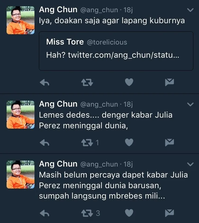 Awal dari berita hoax Jupe meninggal © twitter.com/ang_chun