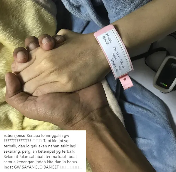Kepedihan Ruben Onsu atas kepergian Julia Perez. © Instagram/ruben_onsu