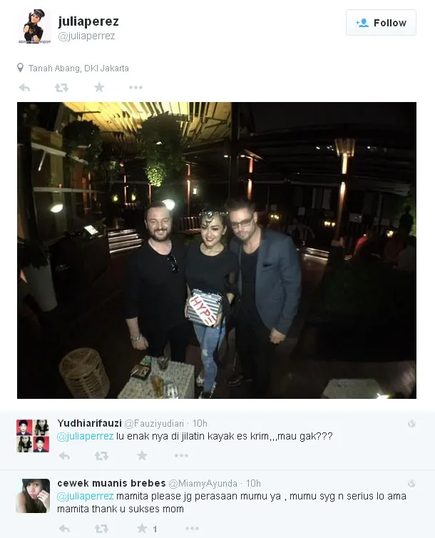 Julia Perez @foto: twitter.com/juliaperrez