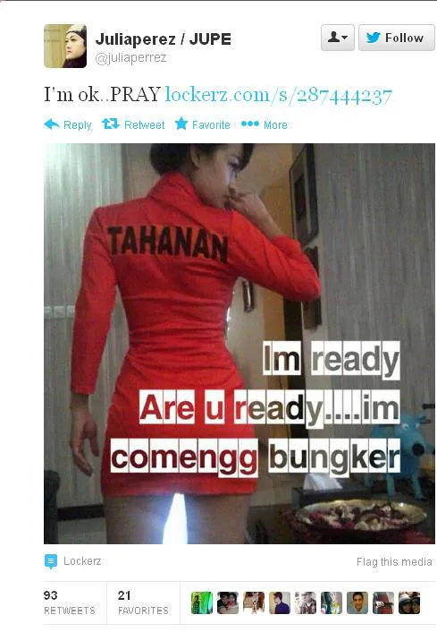 Julia Perez tertangkap pihak berwajib di Cibubur