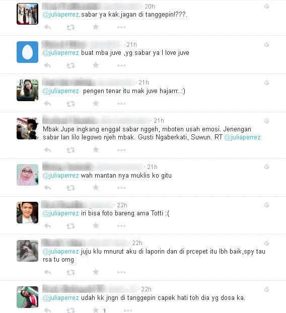 Komentar fans mengenai postingan Jupe / © Twitter