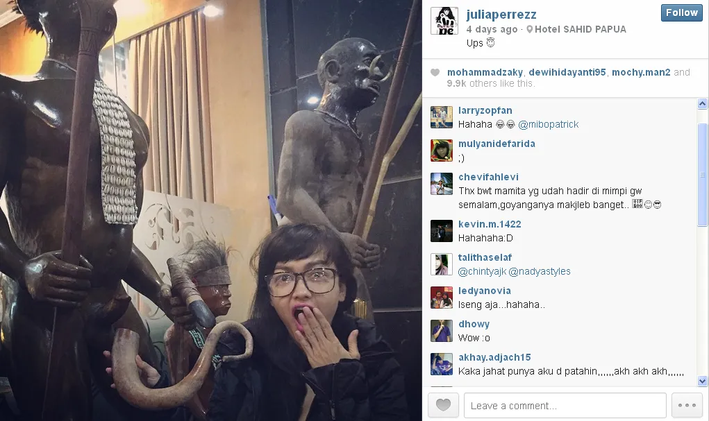 Jupe patahkan sebuah 'alat vital' / © Julia Perez Instagram