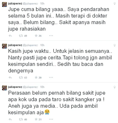 Jupe 'curhat' melalui akun Twitter-nya/Jupe Official Twitter©