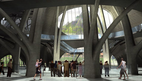 Kondisi bagian dalam ruang di taman JURASSIC WORLD @foto: BloodyDisgusting