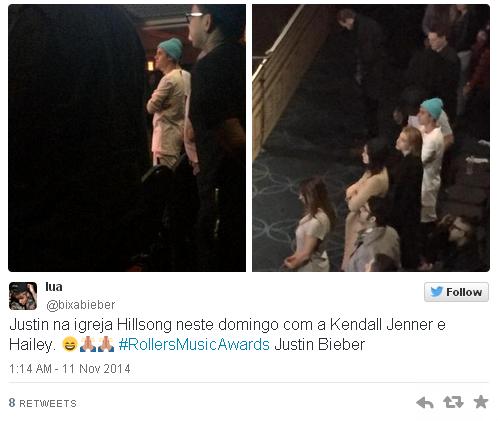 Justin tertangkap sedang bersama Kendall dan Hailey @ twitter.com/bixabieber