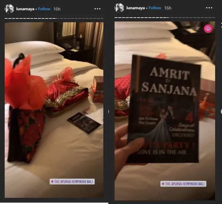 Bingkisan sudah menanti Luna di kamar hotelnya. © instagram.com/lunamaya