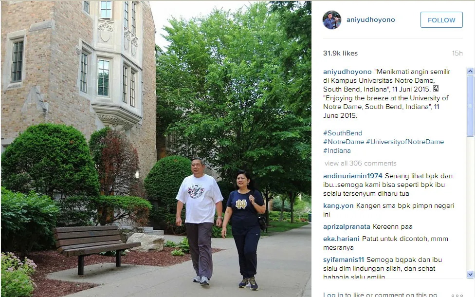 SBY dan Ani Yudhoyono @foto: Instagram/aniyudhoyono