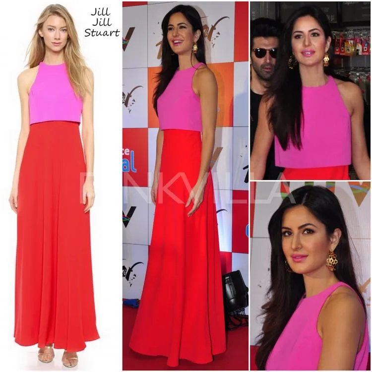 Serba pink, Katrina cocok pakai dress warna mencolok © Pinkvilla.com