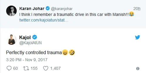 Kajol dan Karan sudah baikan ©twitter/kajolatUN