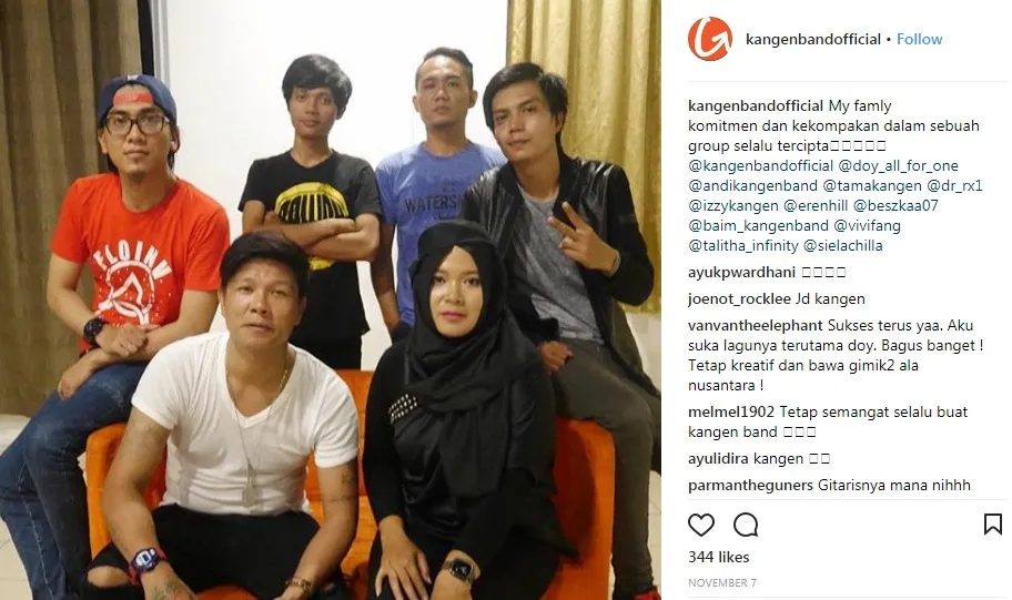 Foto Kangen Band di bulan November 2017. Grup ini kembali ke format awal meski tanpa kehadiran Dodhy. ?nstagram.com/kangenbandofficial