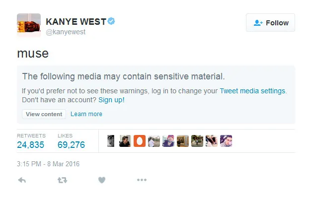 Kanye West beri dukungan untuk sang istri © Twitter.com/kanyewest
