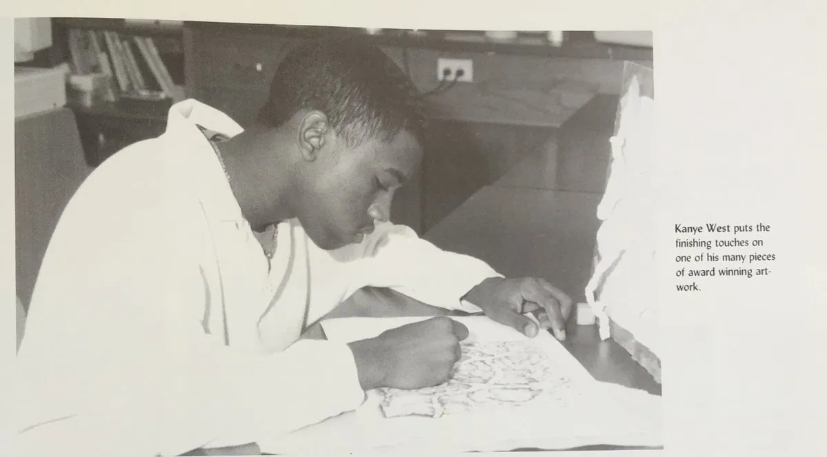 Foto throwback SMA, bukti Kanye West memang penuh talenta sejak masih berusia muda © twitter.com/kanyewest