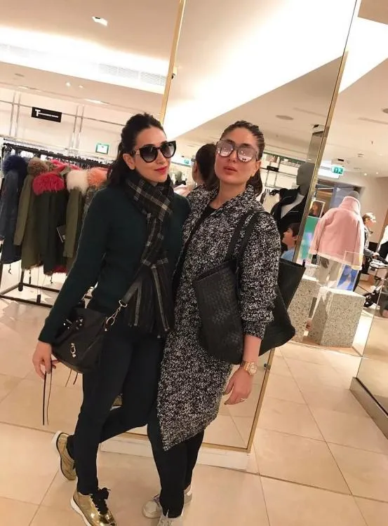 Gaya Kareena dan Karisma kala shopping di London ©instagram/thereakarismakapoor