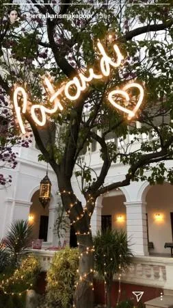 Istana Pataudi sudah dihias cantik @KarismaKapoor