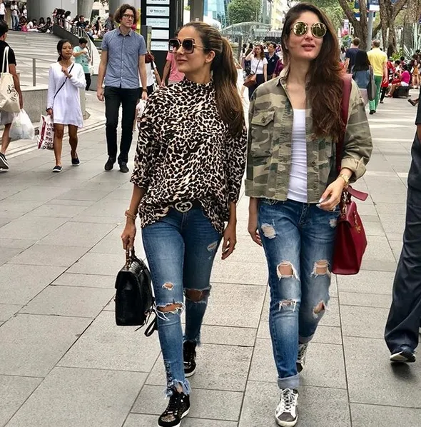 Kareena Kapoor santai jalan-jalan di Singapura ©instagram/amuaroraofficial
