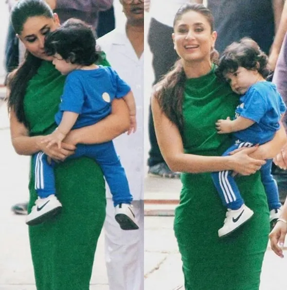 Taimur seolah tak mau lepas dari Kareena ©instagram/iamgeeshiakhan