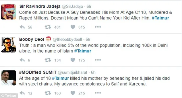 Bayi Kareena dan Saif sudah jadi trending di Twitter ©dailymail