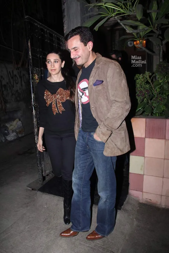 Karisma dan Saif pesta bareng tanpa Kareena ©missmalini