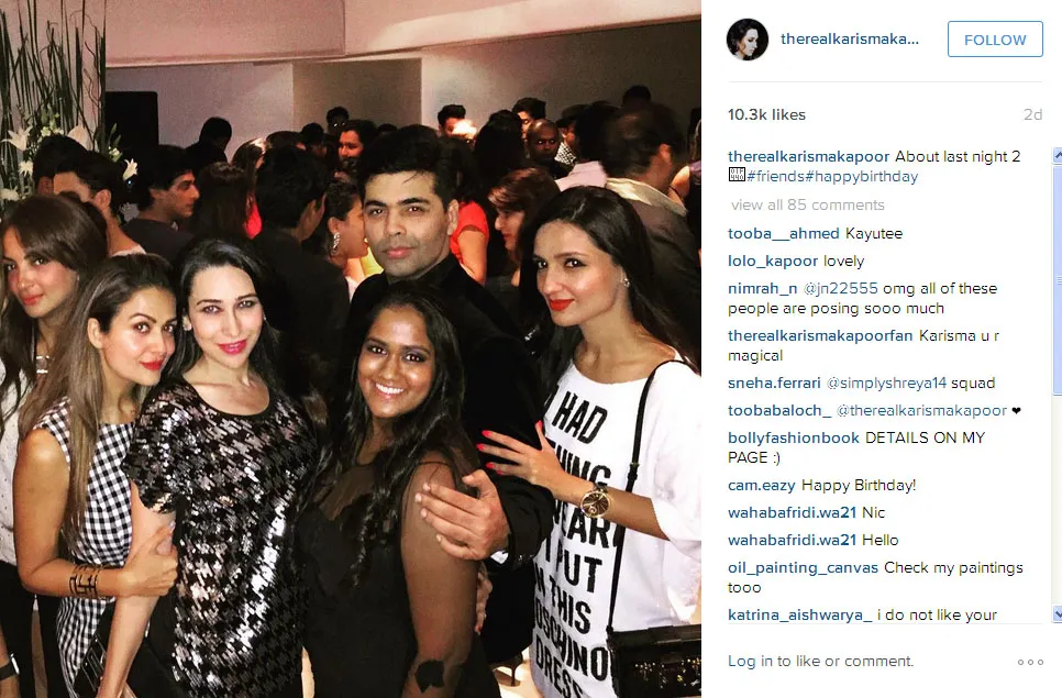 Ini dia potret Karisma Kapoor dan Arpita Khan di pesta ulang tahun yang ke-26 @instagram.com/therealkarismakapoor