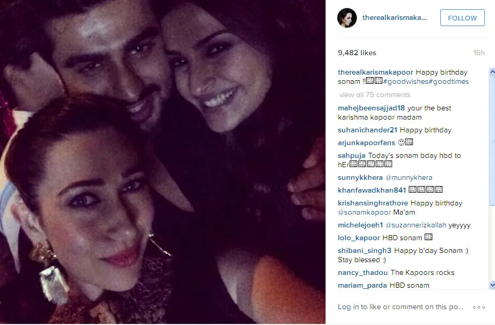 Ini dia momen spesial dari Karisma Kapoor untuk Sonam Kapoor @instagram.com/therealkarismakapoor