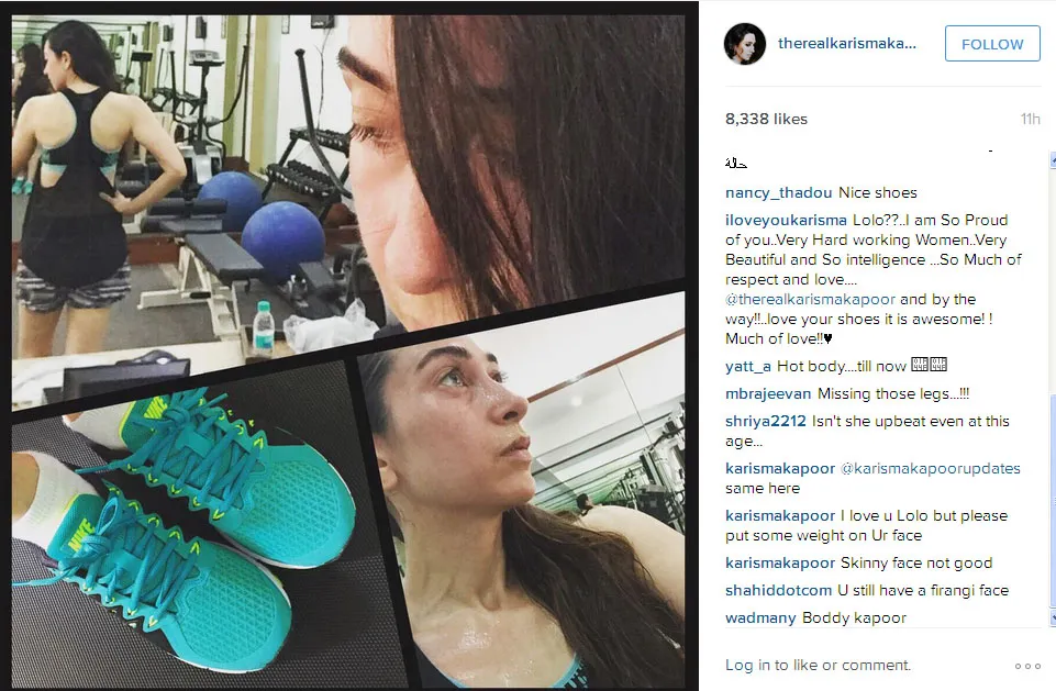 Ini dia rahasia Karisma Kapoor tetap bugar, rutin olahraga @instagram.com/therealkarismakapoor