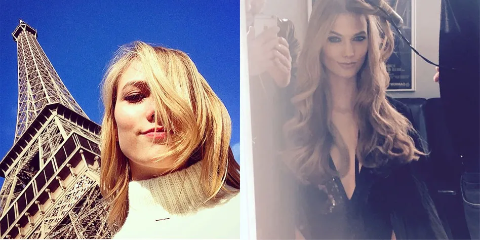 Karlie Kloss cantik dengan rambut panjang © Instagram.com/Karlie Kloss