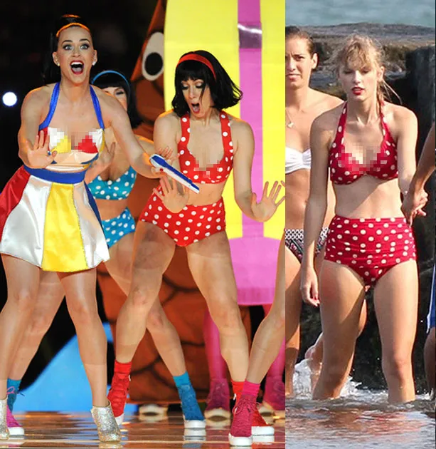 Kostum penari Katy Perry disinyalir menyindir Taylor Swift © Istimewa