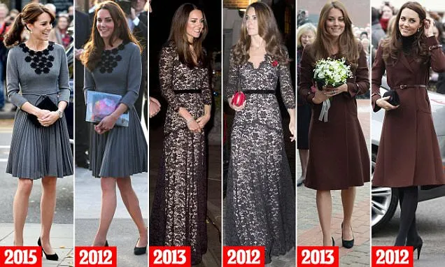 Berbagai koleksi baju lama Kate yang ketahuan dipakai lagi © istimewa
