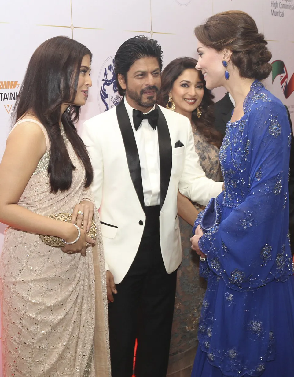 Kate bertemu dengan Shahrukh dan Aishwarya © AFP