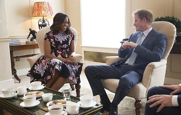 Pertemuan Michelle dan Pangeran Harry @ The White House