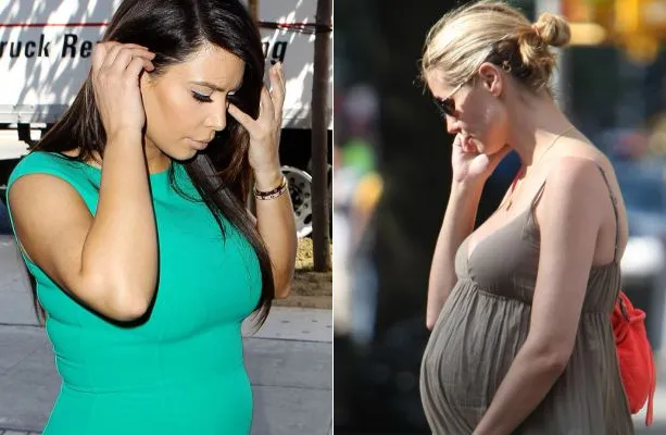 Kim Kardashian - Heidi Klum lebih berisi saat hamil enam bulan @ dailymail.co.uk