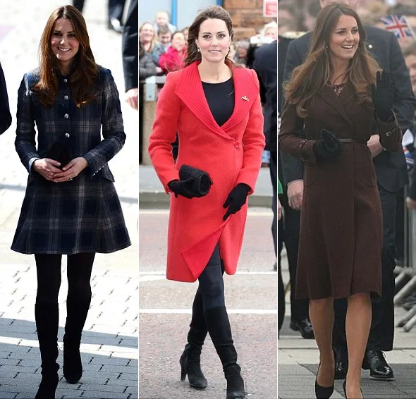 Gaya Kate Middleton selama hamil @ dailymail.co.uk