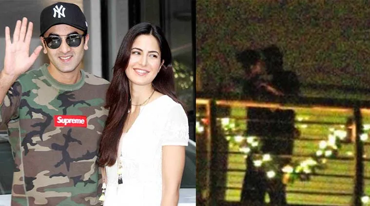 Katrina berdalih bahwa Ranbir kala itu hanya sedang membelainya © Indianexpress.com