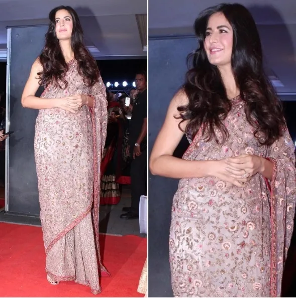 Katrina Kaif cantik dalam gaun rancangan Shyamal Bhumika ©instagram/afashiondairies