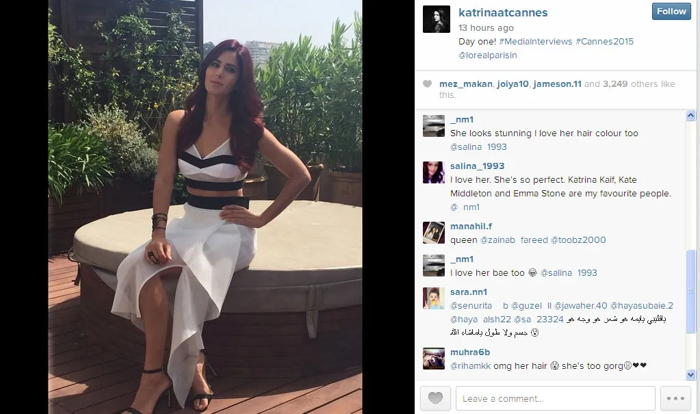 Ini dia penampilan baru Katrina Kaif saat berada di Cannes, tetap cantik kan? @instagram.com/katrinaatcannes