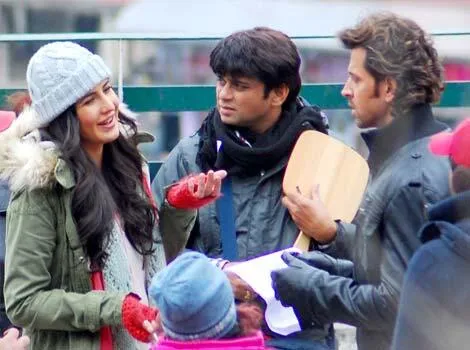 Katrina dan Hrithik di lokasi syuting BANG BANG. @oneindia.in