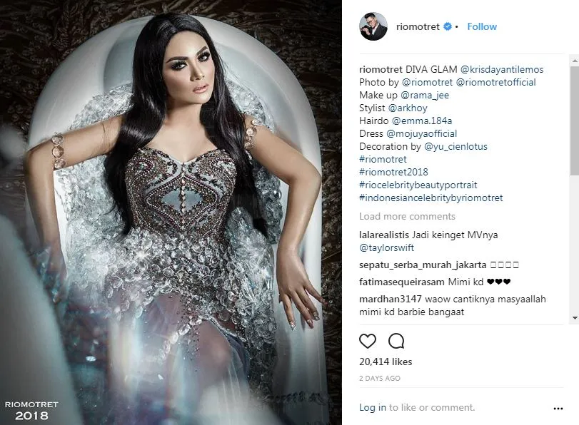 Pemotretan Krisdayanti bersama Riomotret (credit: instagram.com/riomotret)